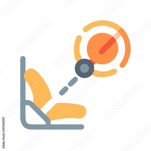 Icon: Seat with Tether Anchor for Child Safety