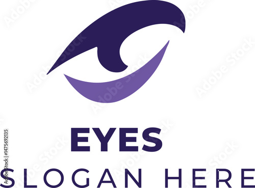 Realistic Human Eye Illustration Framed by Deep Teal Cross Marks on Clean White Background