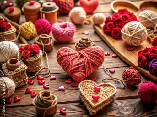 Authentic Valentine's Day Decorations: Close-up Documentary Style