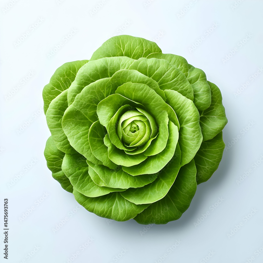 Obraz premium Lettuce rose, overhead studio shot. Food advertising