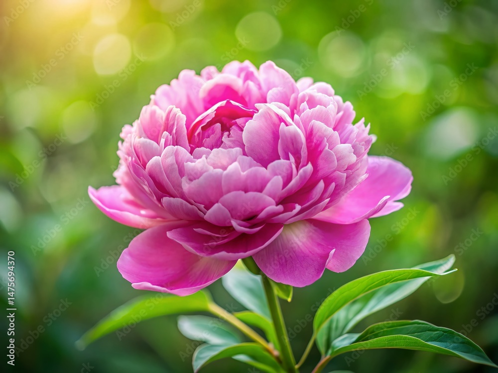 Fototapeta premium Blooming Pink Peony Flower in Garden - Spring Nature Photography
