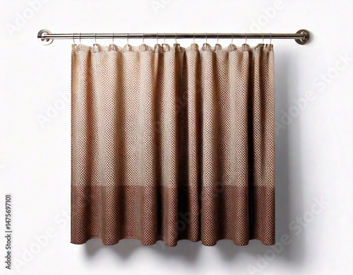  Shower curtain at white background