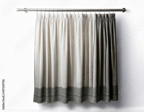  Shower curtain at white background