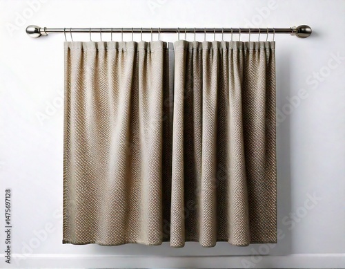  Shower curtain at white background