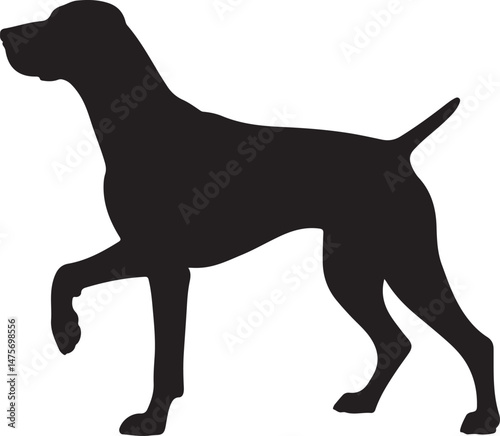 Loyal Dog Sitting Silhouette

Playful Puppy Running Vector

Dog with Paw Up Silhouette Scene

Alert Guard Dog Vector Design

Dog and Owner Walking Silhouette