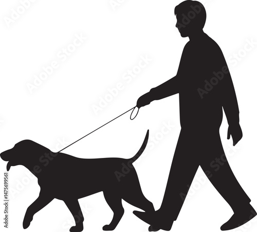 Loyal Dog Sitting Silhouette

Playful Puppy Running Vector

Dog with Paw Up Silhouette Scene

Alert Guard Dog Vector Design

Dog and Owner Walking Silhouette