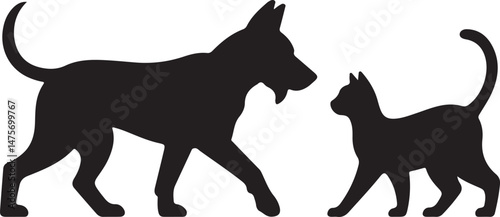 Loyal Dog Sitting Silhouette

Playful Puppy Running Vector

Dog with Paw Up Silhouette Scene

Alert Guard Dog Vector Design

Dog and Owner Walking Silhouette