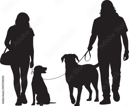Loyal Dog Sitting Silhouette

Playful Puppy Running Vector

Dog with Paw Up Silhouette Scene

Alert Guard Dog Vector Design

Dog and Owner Walking Silhouette
