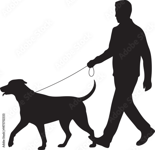 Loyal Dog Sitting Silhouette

Playful Puppy Running Vector

Dog with Paw Up Silhouette Scene

Alert Guard Dog Vector Design

Dog and Owner Walking Silhouette