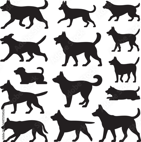 dog silhouette, puppy silhouette, pet silhouette, dog art, dog clipart, dog cut file, pet cut file, dog vector, puppy clipart, dog outline, dog svg, pet svg, dog lover gift, dog digital art,