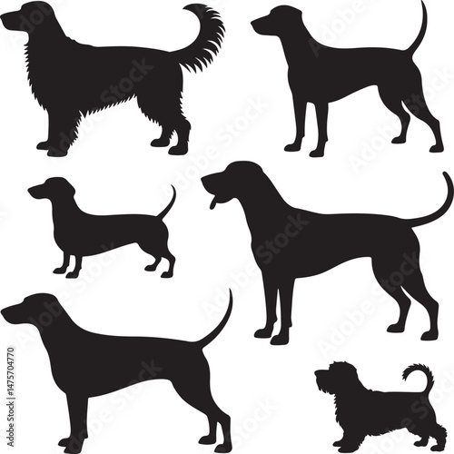 dog silhouette, puppy silhouette, pet silhouette, dog art, dog clipart, dog cut file, pet cut file, dog vector, puppy clipart, dog outline, dog svg, pet svg, dog lover gift, dog digital art,