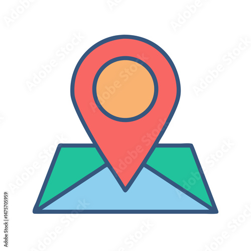 Free Download Colorful flat design map pointer location vector illustration - GFXLoad