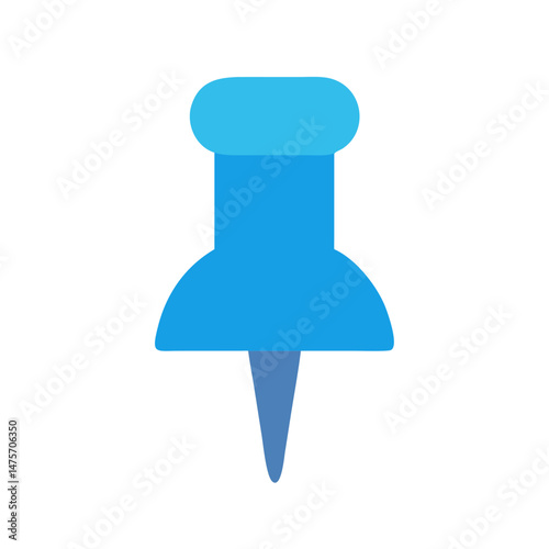 Blue push pin illustration on a dark background design