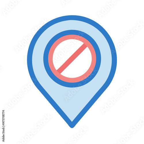 Free Download No Location Stock Image with Pin and Forbidden Sign - GFXLoad