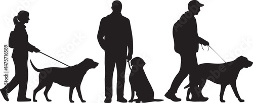 A striking black silhouette of a dog with a long tail sniffing the ground. It captures the simple, 
yet powerful, beauty of canine companionship. 