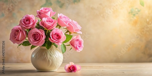 Elegant Pink Flower Vase Still Life Photography - Soft Background