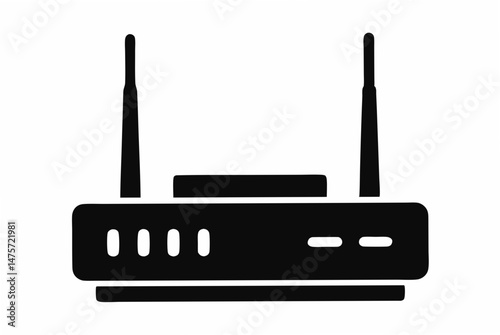 router  silhouette vector illustration