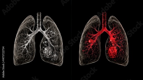 Comparison of Smoker Lungs and Healthy Lungs Side by Side