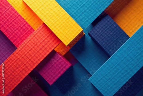 Abstract geometric shapes, vibrant colors, dynamic composition , web, abstract