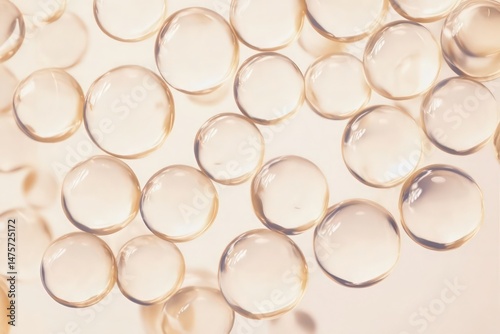 Collagen or Retinol or Ceramide Molecule Cosmetic Moisturizing Ingredient. Molecular Structure Swatch
