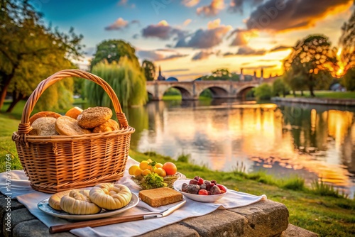Halfpenny Bridge, Lechlade-on-Thames: Picturesque River Thames Picnic photo