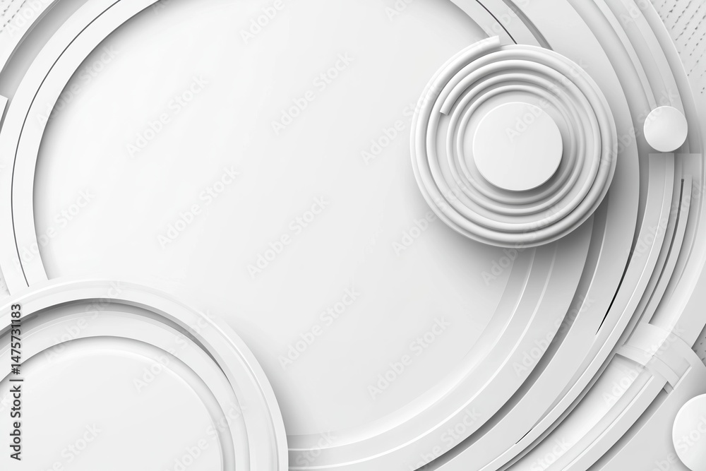 Abstract geometric white minimalist circles background with modern texture and clean design. Monochrome art pattern for creative template. Abstract geometric white minimalist circles background with modern texture and clean design. Monochrome art pattern for creative template.