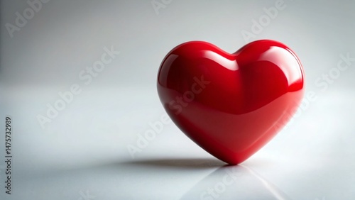Heart Shaped Valentine's Day Decoration on White Background