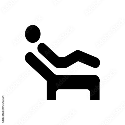 Silhouette illustration of a person reclining on a medical examination table in a doctor's office setting