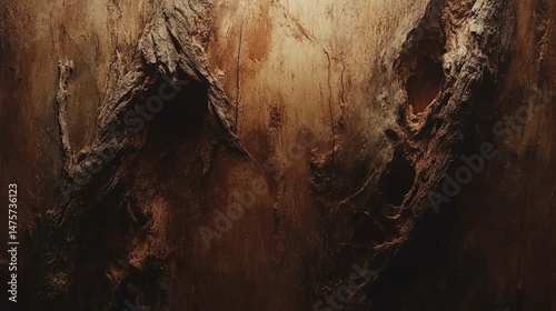 Textured wood backdrop with rich brown tones, showing intricate patterns and natural details for creative design or artistic projects