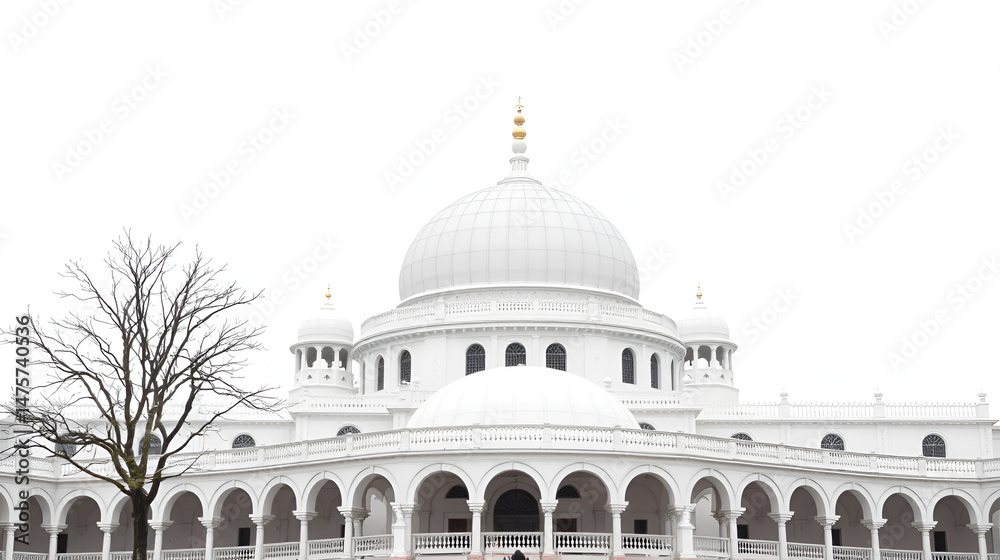 Obraz premium PNG Architecture building white dome.