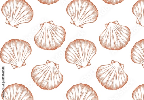 Clam Shell Pattern Harmony in Fluid Motion