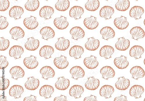 Clam Shell Pattern Harmony in Fluid Motion