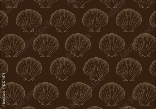 Clam Shell Pattern Harmony in Fluid Motion