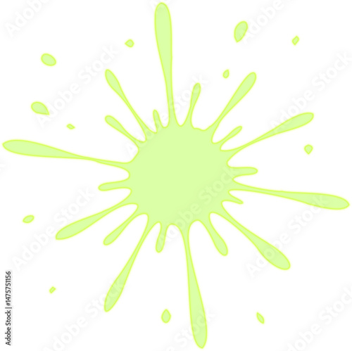 Thin fluorescent lines and tiny droplets form a subtle toxic splatter with delicate spacing.