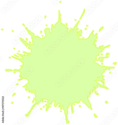 Dispersed spatter of liquid with broken edges and layered ink smudges.