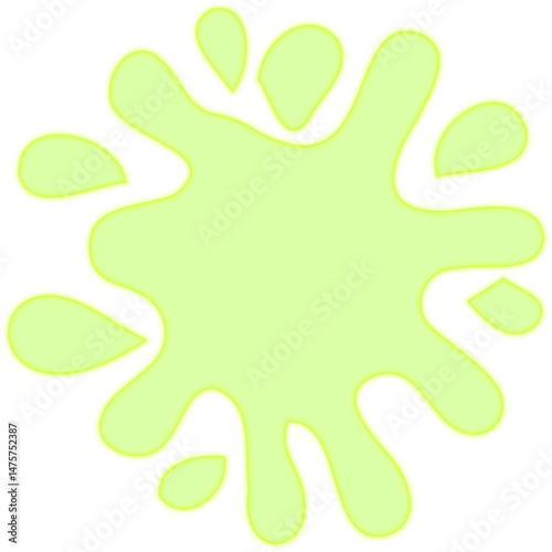 Splatter dot texture arranged in a random formation of small rounded marks forming an irregular splash.