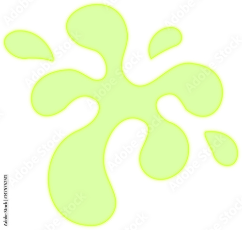 Spot burst shape combining central blob and short outward liquid spikes creating a star-like splatter.