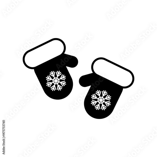 Winter mittens with snowflake design, perfect for cold weather activities and seasonal fashion