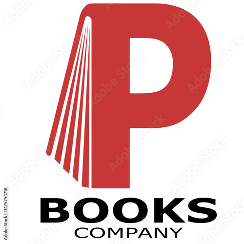 BOOK P LETTER VEKTOR LOGO TEMPLATE