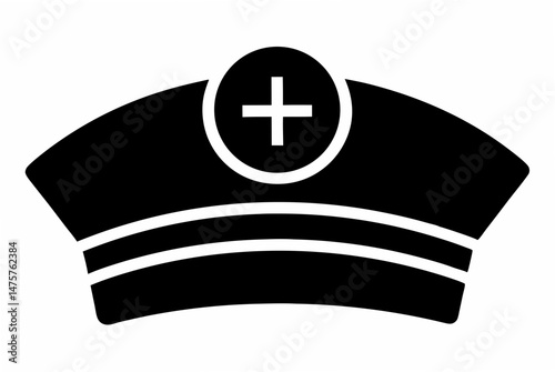 nurse cap  silhouette vector