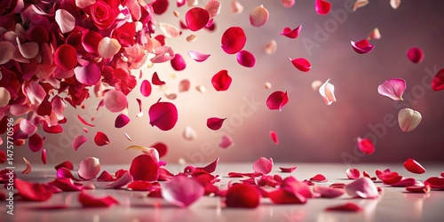 Romantic Falling Rose Petals: Valentine's Day 4K Slow Motion Background