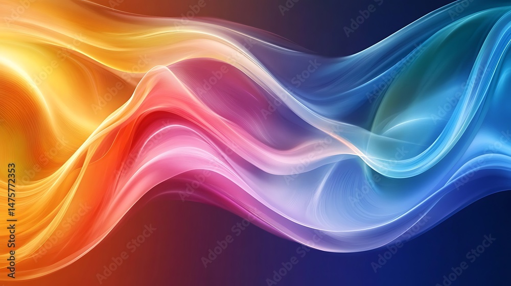 Fototapeta premium Abstract Neon Sound Wave Landscape