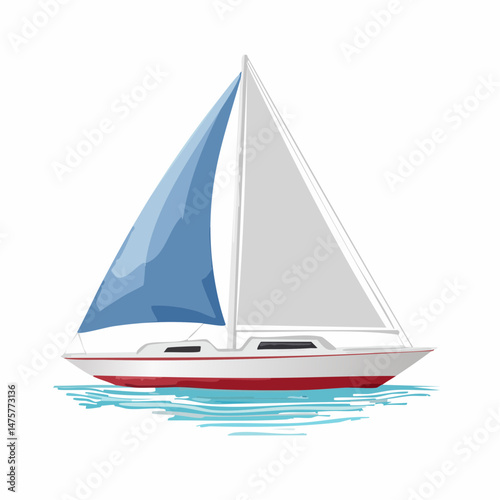 colorful sailboat vector
