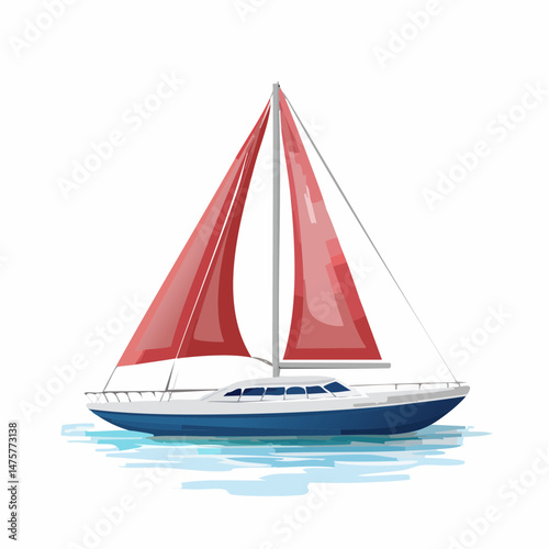 colorful sailboat vector