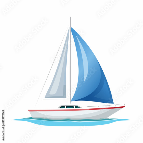 colorful sailboat vector