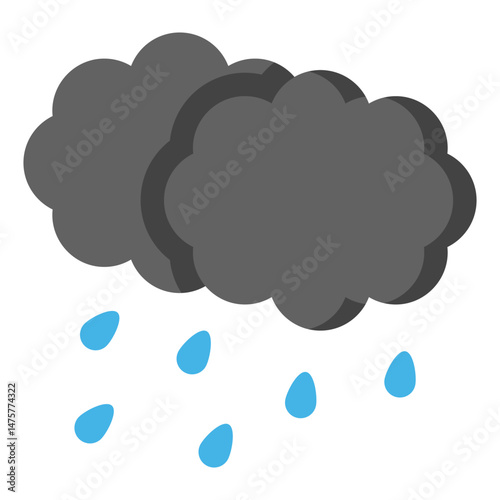 Rainy Flat Icon