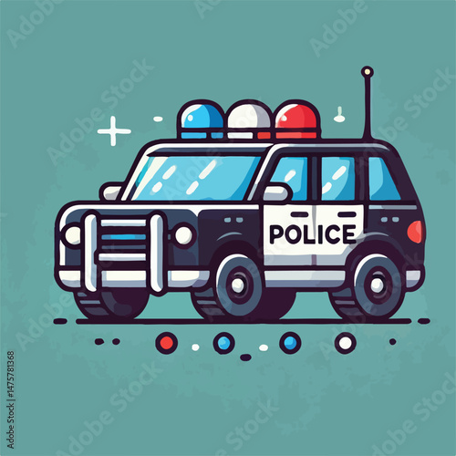 cool police car image vector