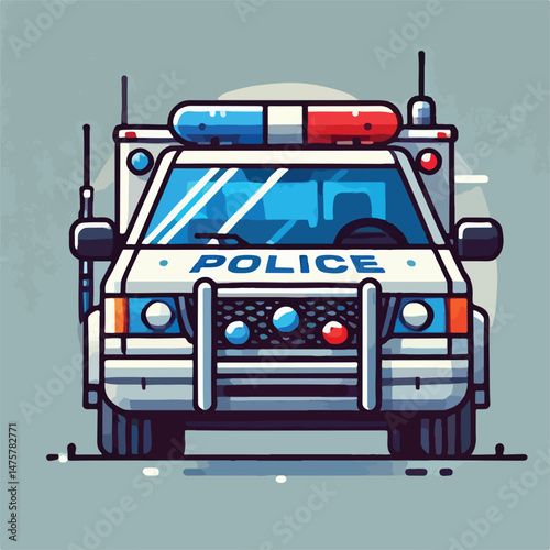 cool police car image vector