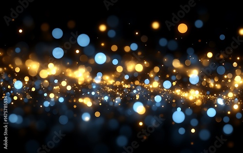 Abstract digital artwork of glittering particles.