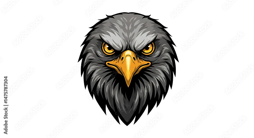 Fototapeta premium eagle head isolated on white